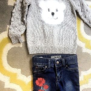 Jean baby girl jean and sweater size18-24 months